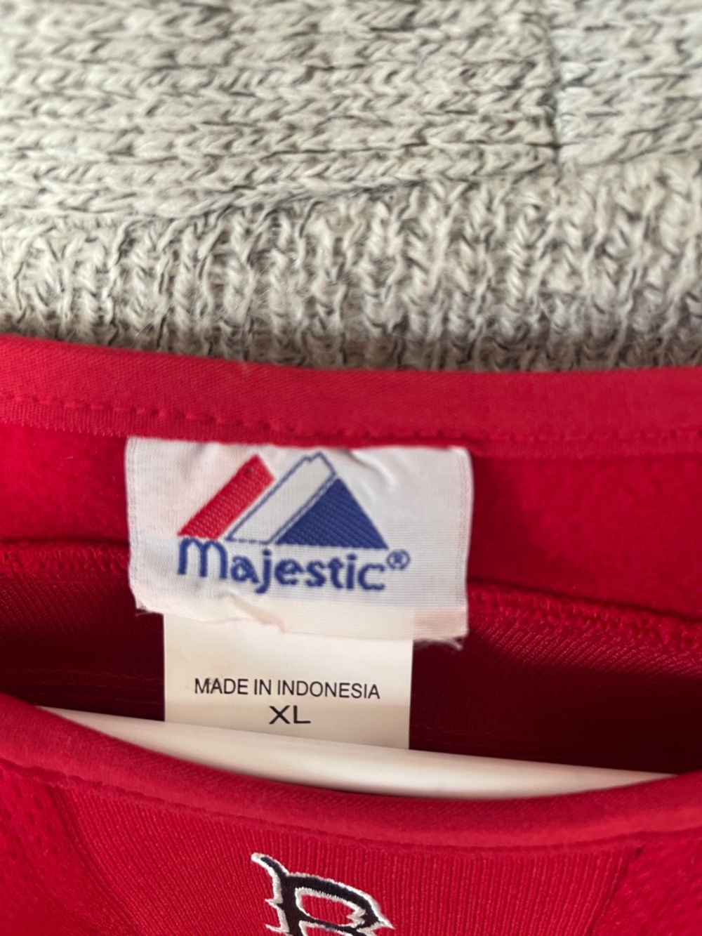 Boston Red Sox Shirt Mens XL Red Pullover MLB Majestic - Picture 2 of 7
